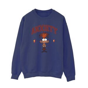 Inside Out 2 Womens/Ladies Anxiety Collegiate Sweatshirt / Navy Blue